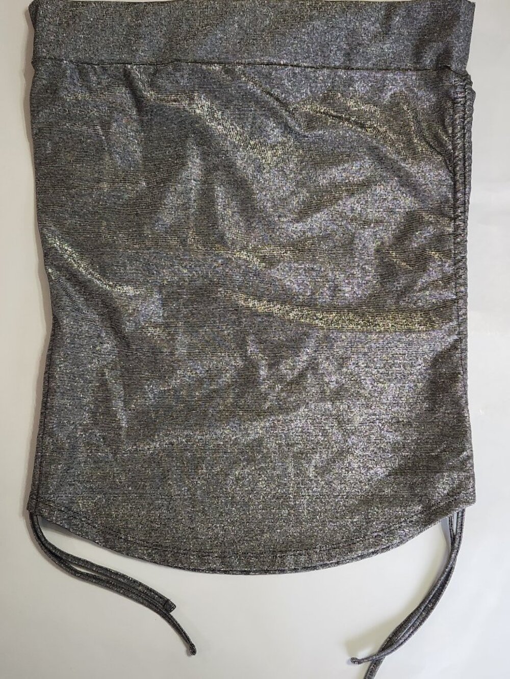 Taunt Vintage Gunmetal Sheer Metallic Strapless Tube Top